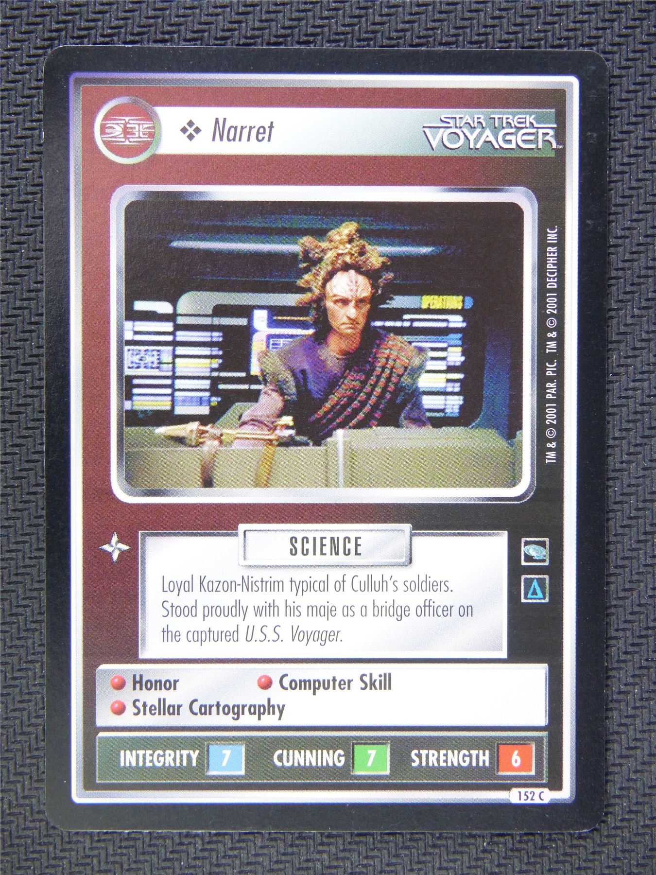 Narret Black Border - Star Trek CCG Voyager #52D