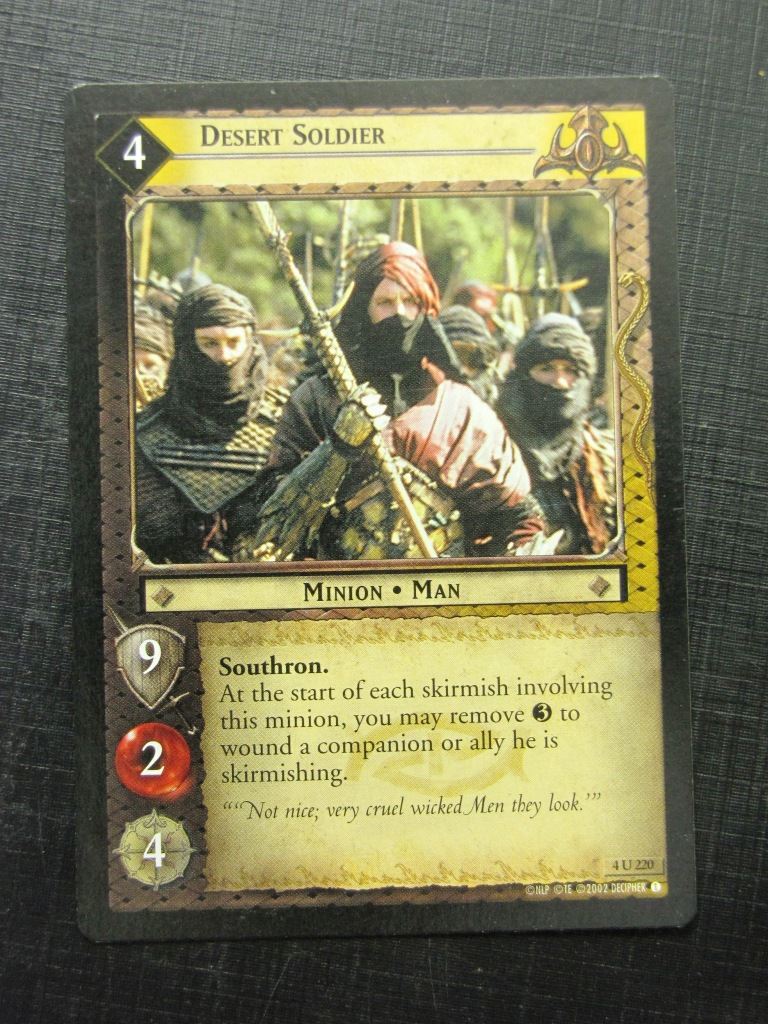 Desert Soldier 4 U 220 - Lotr Card # 13I20