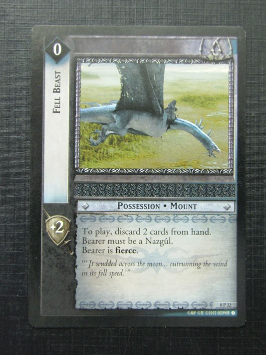 Fell Beast 0 P 22 - Lotr Card # 13G69