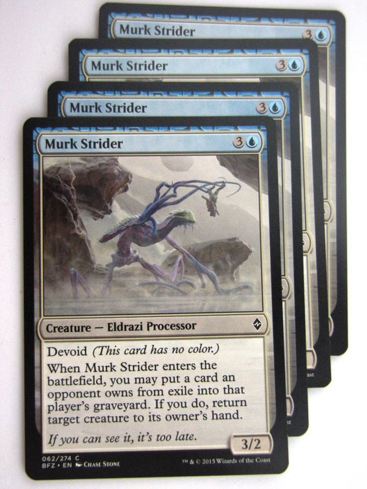 MTG Cards: BATTLE FOR ZENDIKAR: MURK STRIDER x4 # 37A69