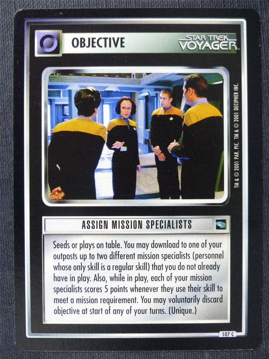 Assign Mission Specialists - Voyager - Star Trek Cards #10N