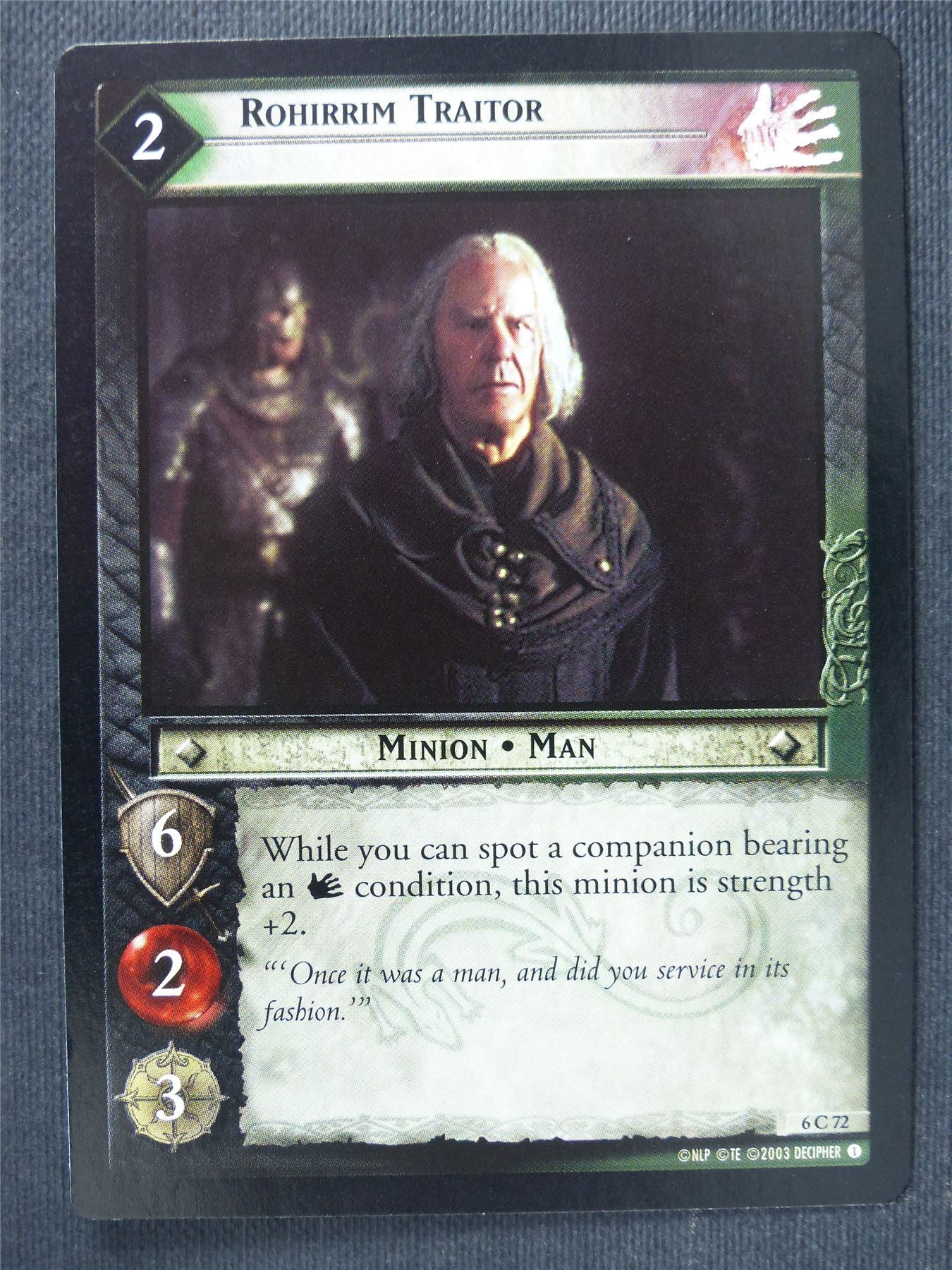 Rohirrim Traitor 6 C 72 - LotR Cards #3NQ