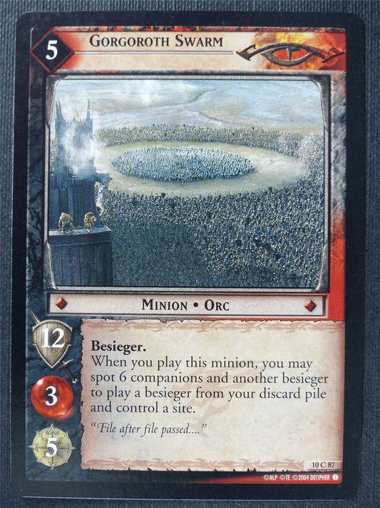 Gorgoroth Swarm 10 C 87 - LotR Card #3JL