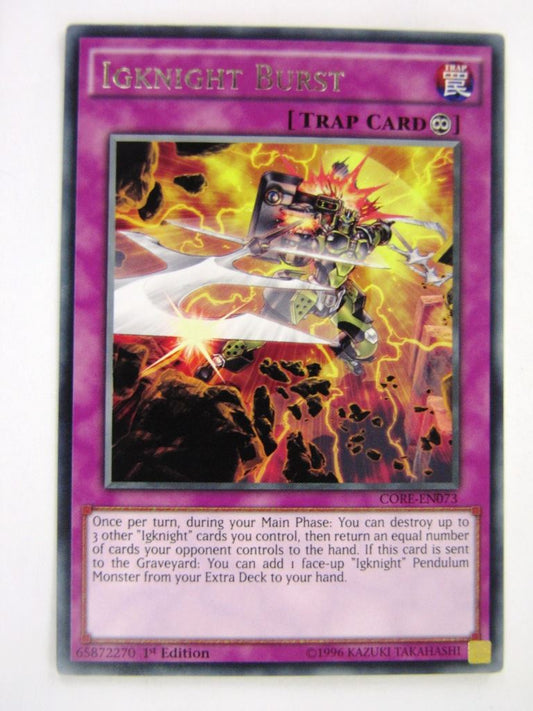 Yugioh Cards: IGKNIGHT BURST CORE RARE # 4H43