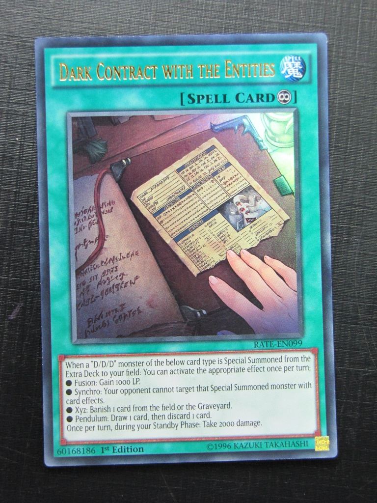 Yugioh Cards: DARK CONTRACT WITH THE ENTITIES RATE ULTRA RARE # 30E99