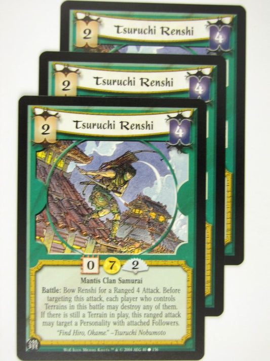 Vintage L5R Cards: TSURUCHI RENSHI x3 # 16J44