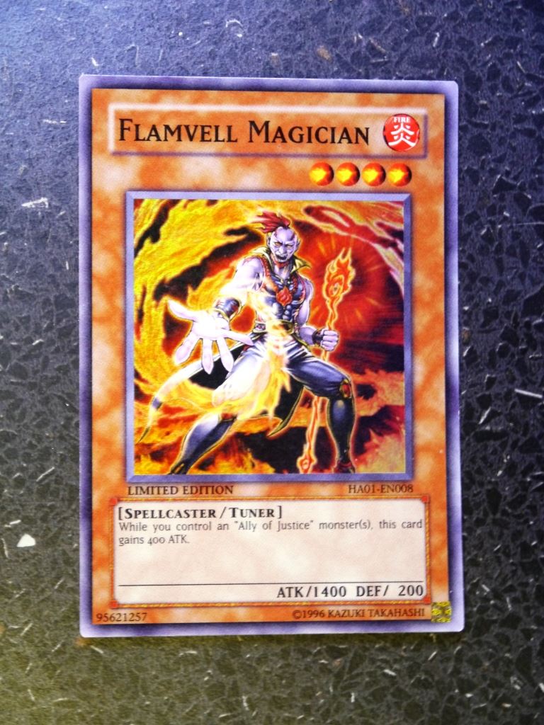 Yugioh Cards: FLAMVELL MAGICIAN  HA01 SUPER RARE # H15