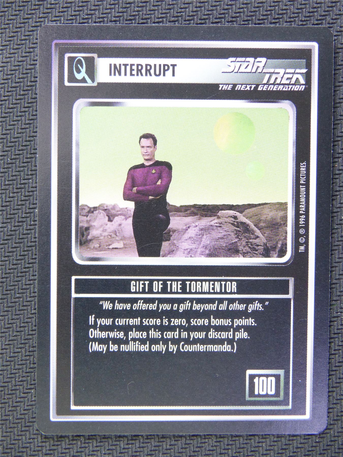 Interrupt Gift of the Tormentor - Star Trek CCG Next Gen #53A