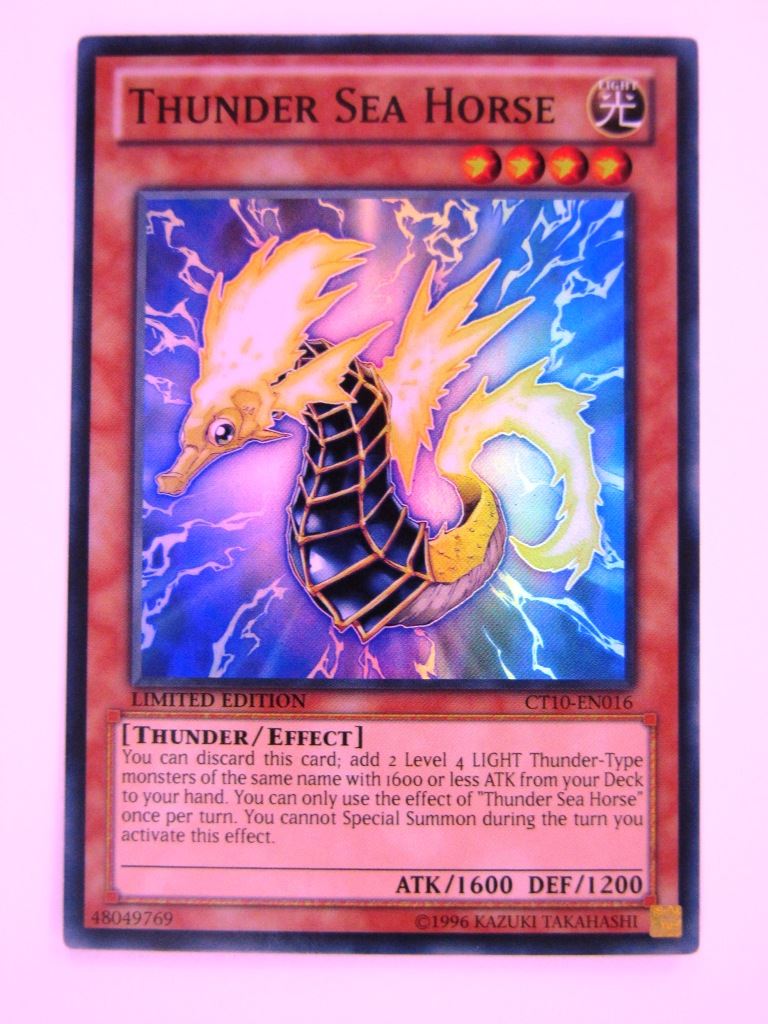 Yugioh Cards: THUNDER SEA HORSE CT10 SUPER RARE # 2D56