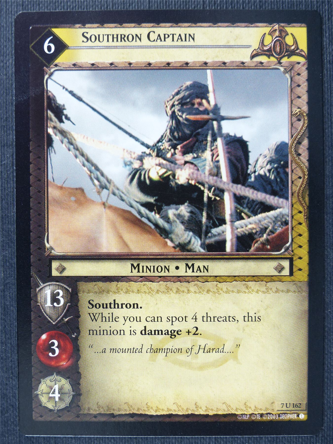 Southron Captain 7 U 162 - LotR Cards #31P