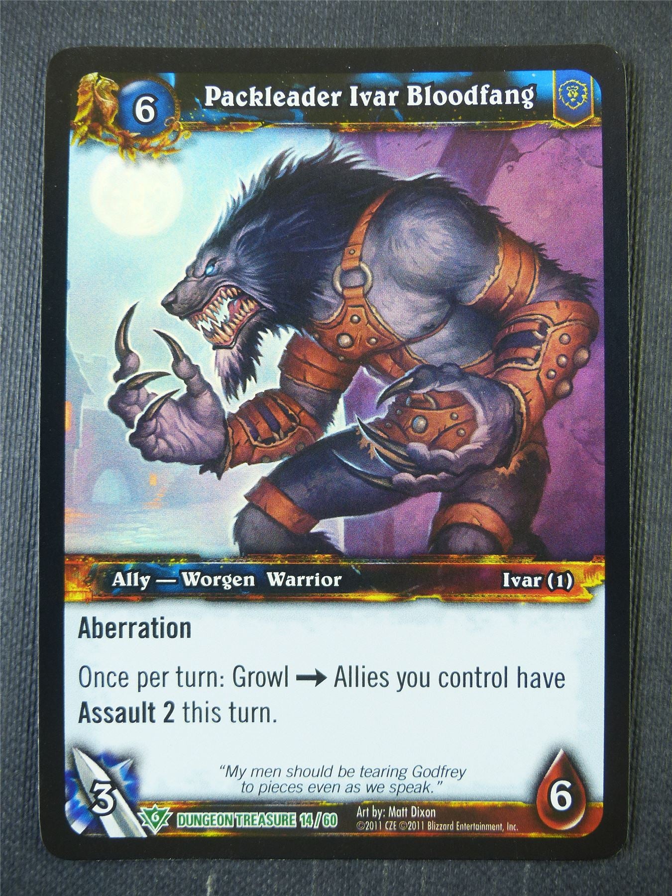 Packleader Ivar Bloodfang 14/60 Foil - WoW Card #19B