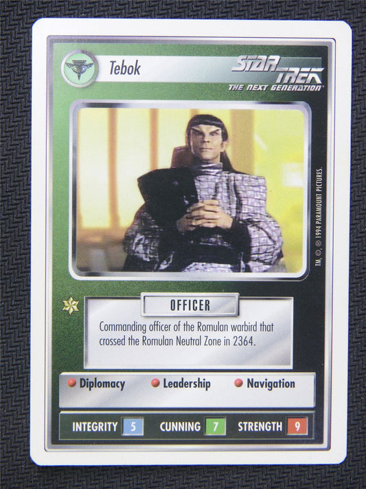 Tebok White Border - Star Trek Next Gen Card  #4PU