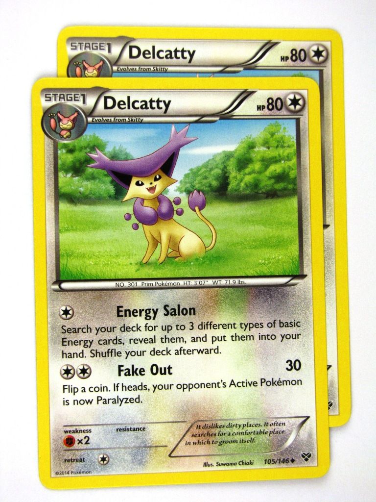 Pokemon Cards: DELCATTY 105/146 x2: X & Y