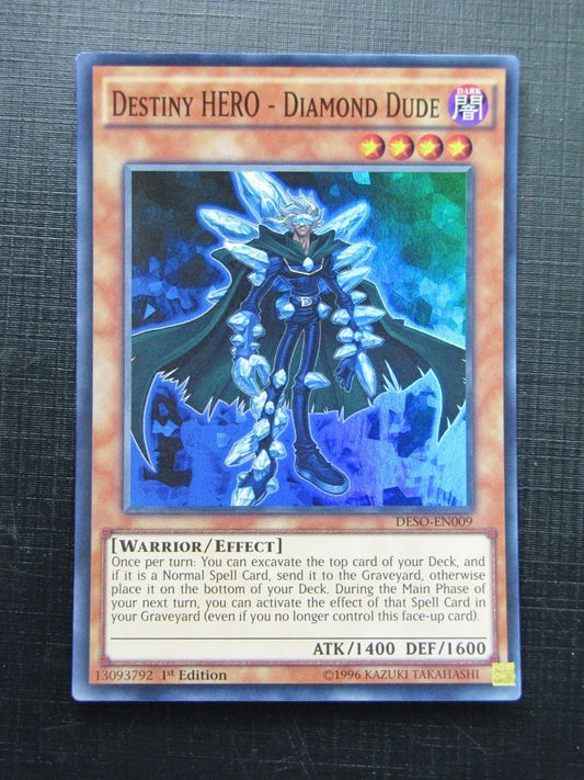 Yugioh Cards: DESTINY HERO - DIAMOND DUDE DESO SUPER RARE # 28E51