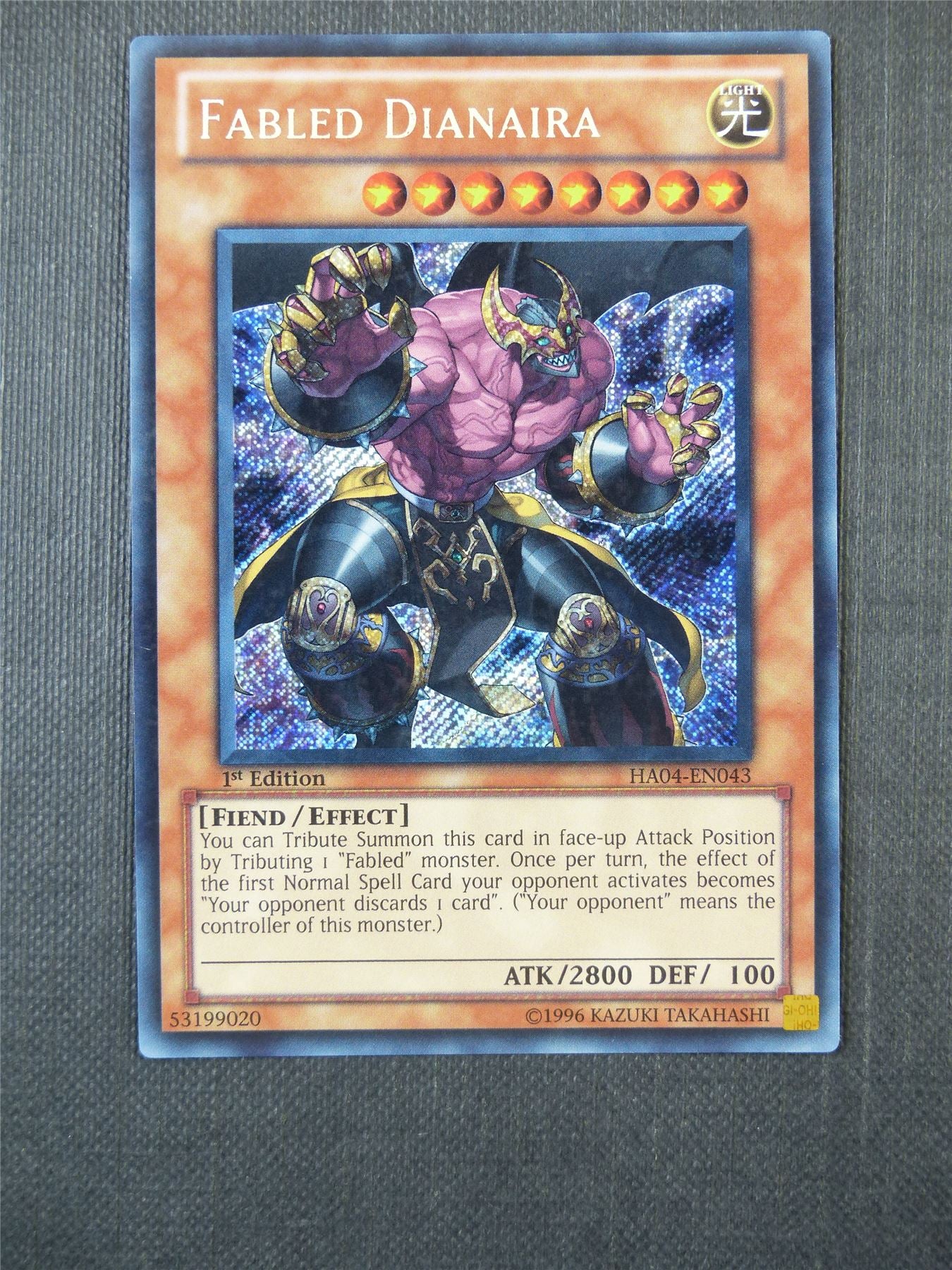 Fabled Dianaira - Yugioh Card #9MB