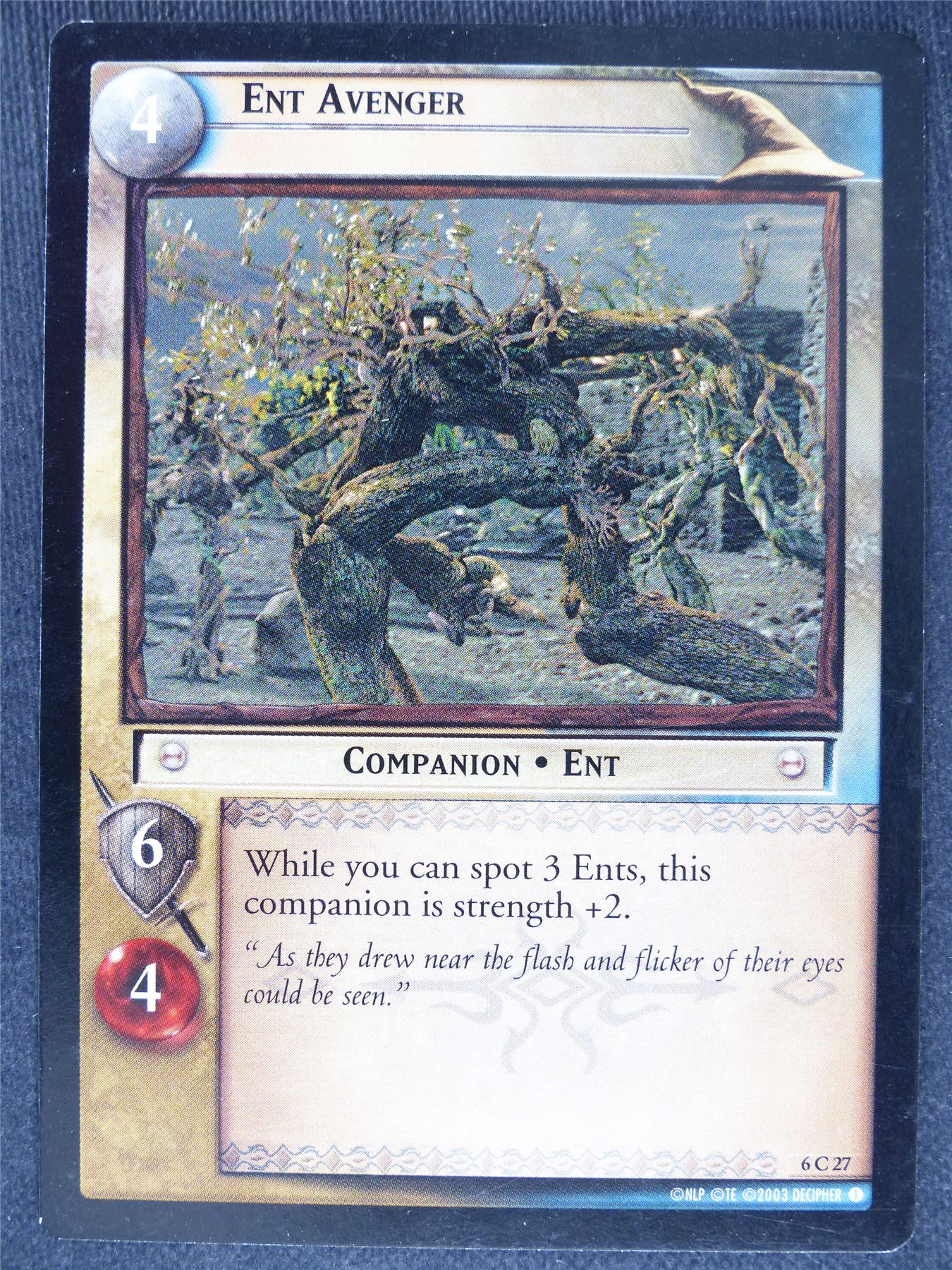 Ent Avenger 6 C 27 - played - LotR cards #ES