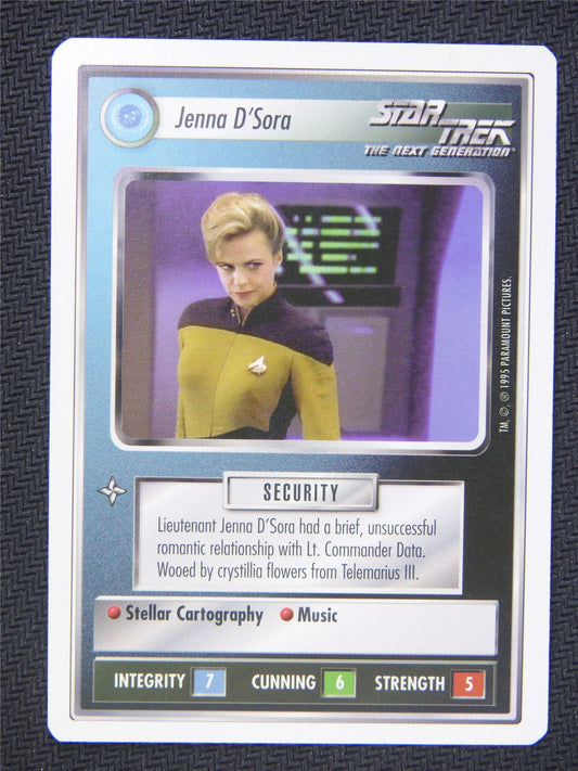 Jenna D Sora White Border - Star Trek Next Gen Card #4O0
