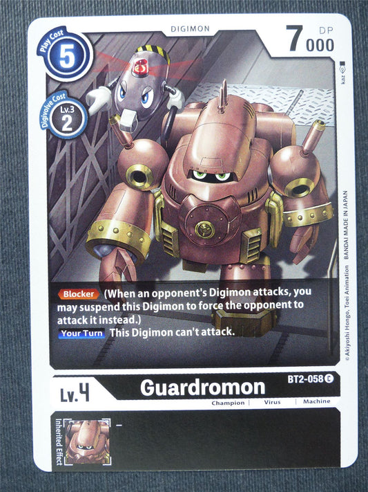 Guardromon BT2-058 C - Digimon Cards #SH