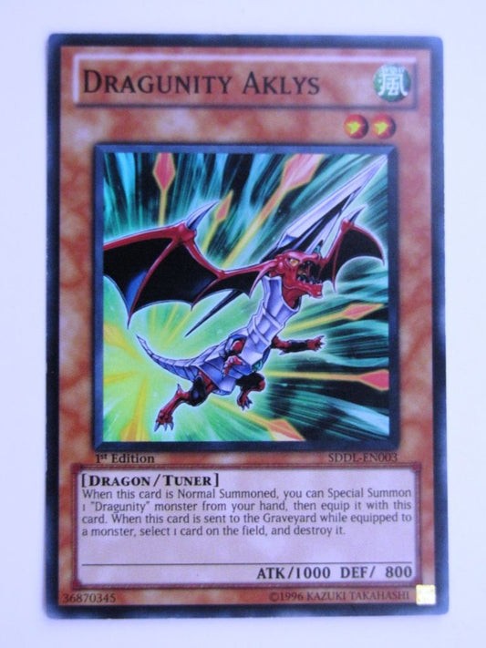 Yugioh Cards: DRAGUNITY AKLYS SDDL SUPER RARE # 31A32