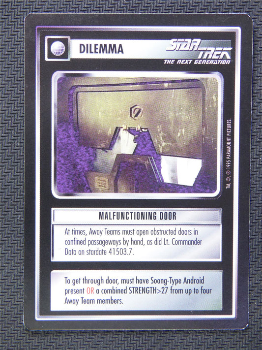 Dilemma Malfunctioning Door - Star Trek CCG Next Gen #595