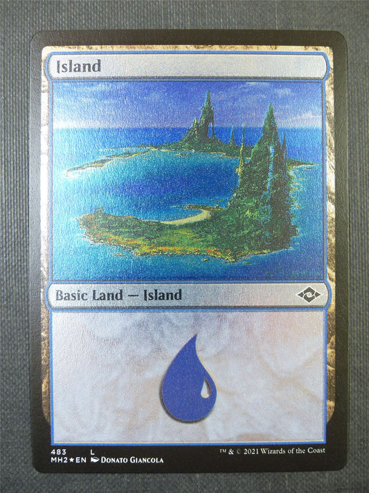 Island Etched Foil - Mtg Card #8XC