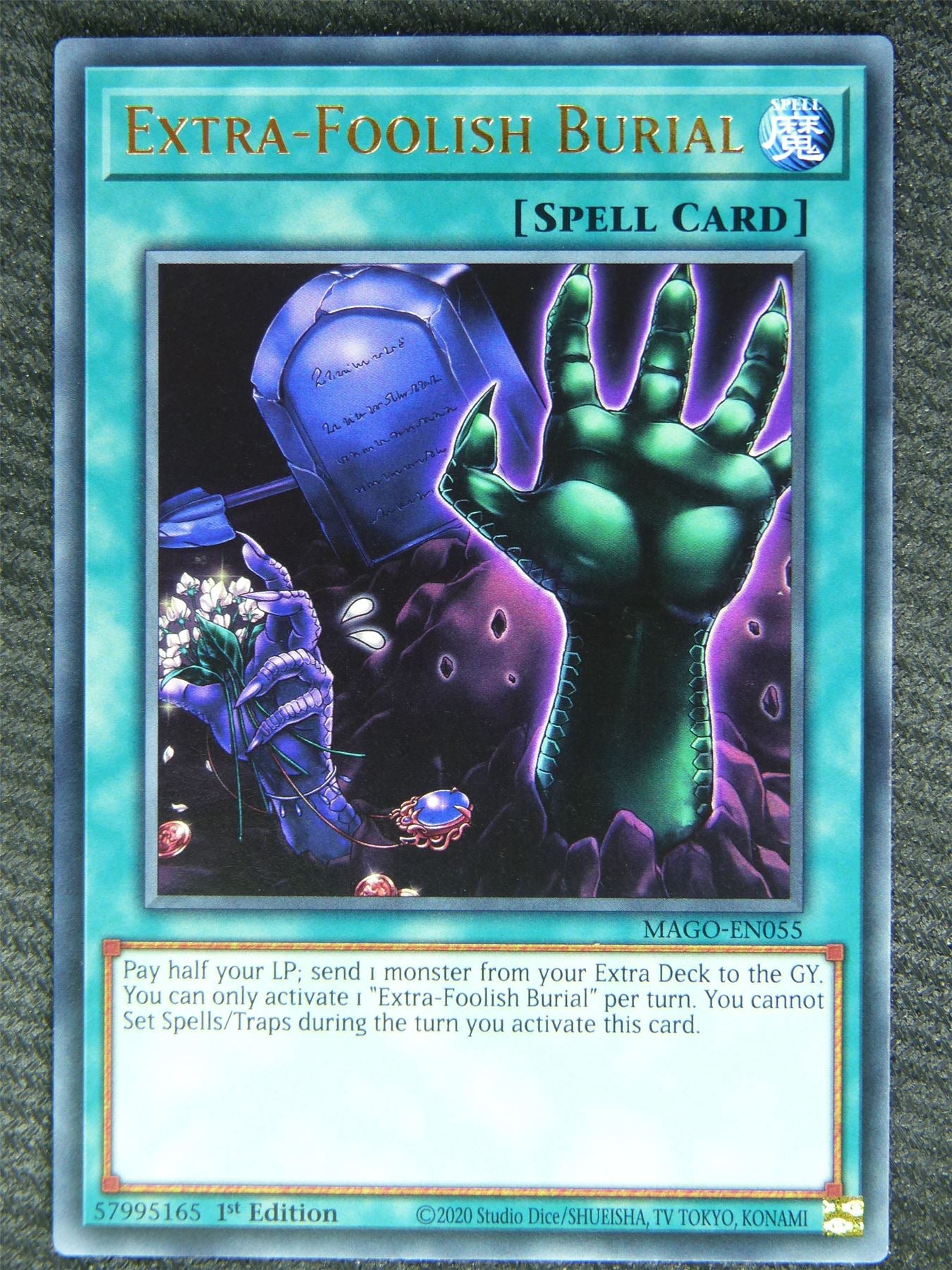 Extra-Foolish Burial MAGO Rare - 1st ed - Yugioh Card #819