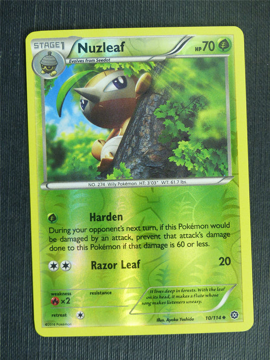 Nuzleaf 10/114 Reverse Holo - Pokemon Cards #1U4