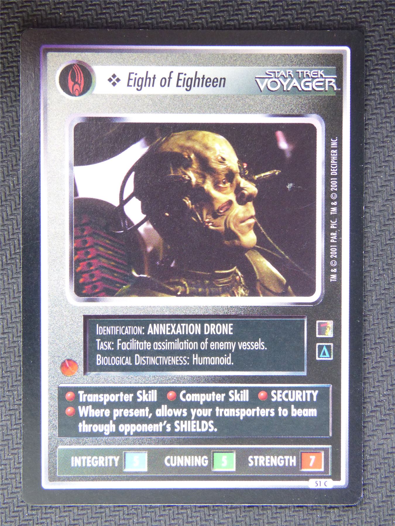 Eight of Eighteen Black Border - Star Trek CCG Voyager #4YW