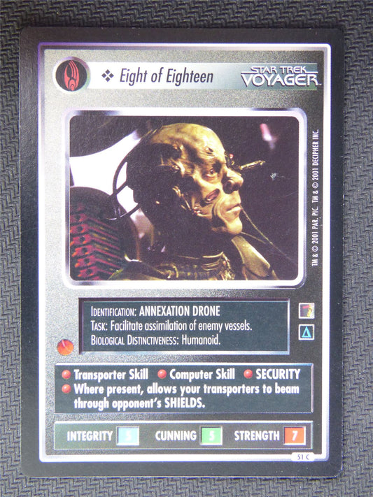 Eight of Eighteen Black Border - Star Trek CCG Voyager #4YW