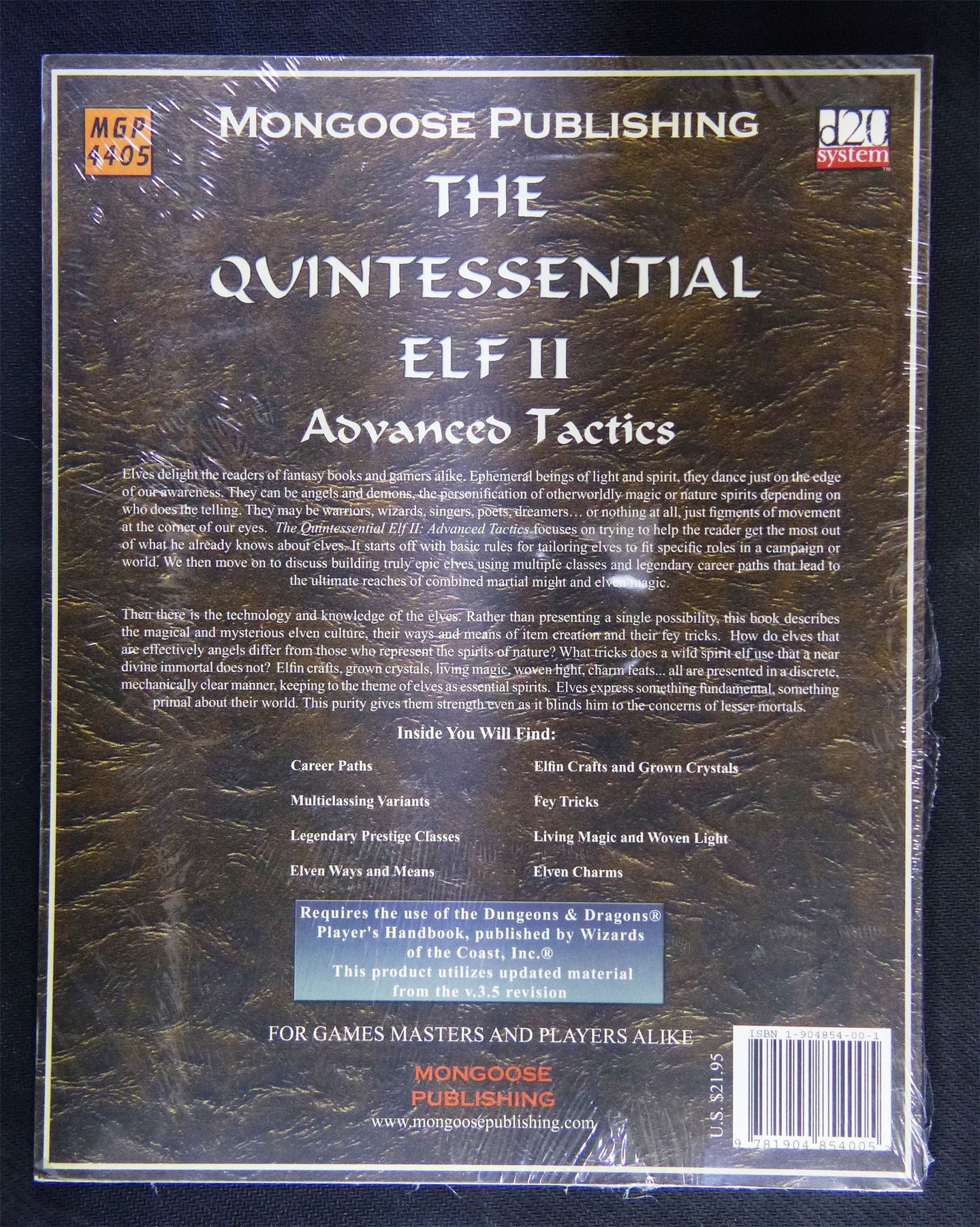The Quintessential Elf 2 - Advanced Tactics Book Five - D20 System - Roleplay - RPG #15P