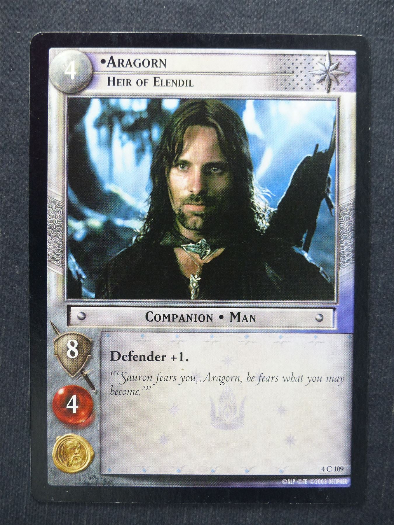 Aragorn 4 C 109 - LotR Cards #PJ