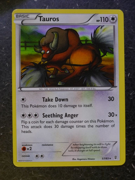 Pokemon Cards: TAUROS 57/83 RARE # 6B78