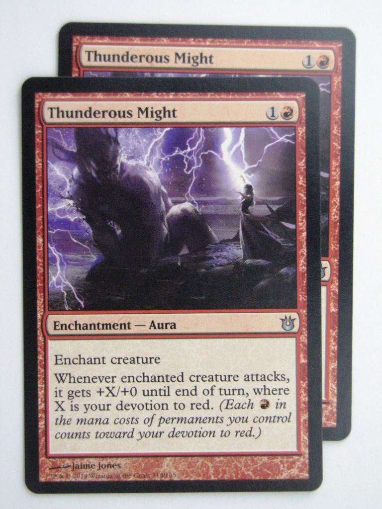 MTG Magic Cards: THUNDEROUS MIGHT x2 Born of the Gods # 24E60