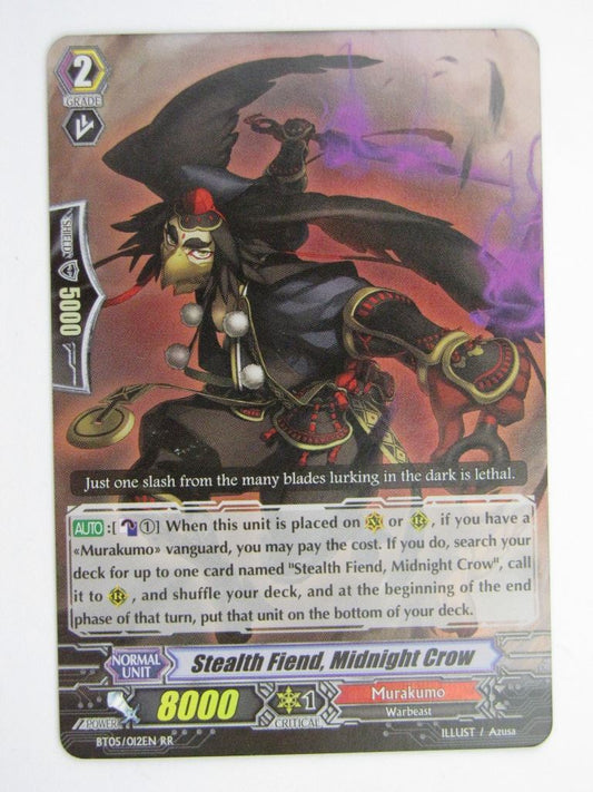 Vanguard Cards: STEALTH FIEND, MIDNIGHT CROW BT05 RR # 27F3