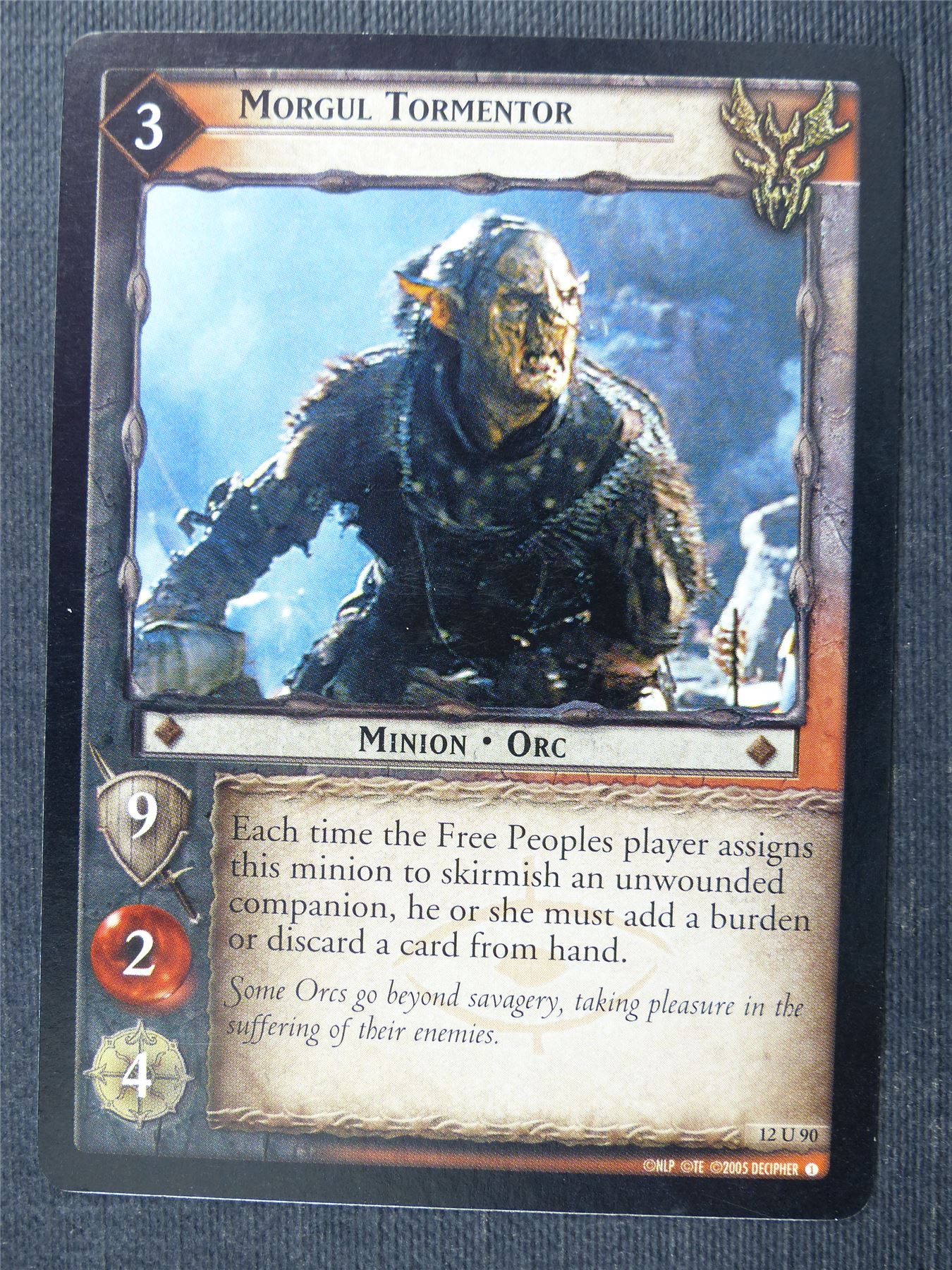 Morgul Tormentor 12 U 90 - LotR Cards #2UE