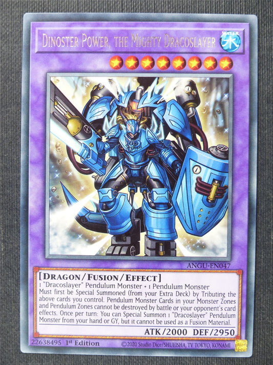 Dinoster Power The Mighty Dracoslayer ANGU Rare - 1st ed Yugioh Cards #368