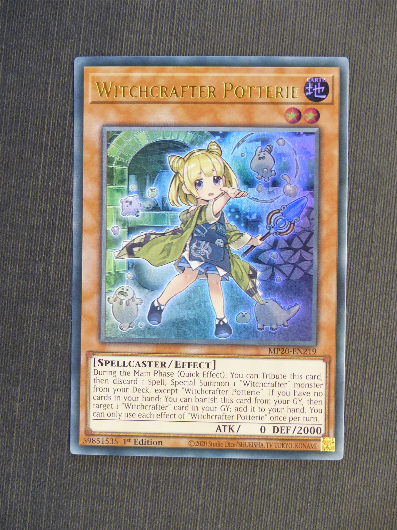 Witchcrafter Potterie MP20 Ultra Rare - 1st ed - Yugioh Cards #5HJ