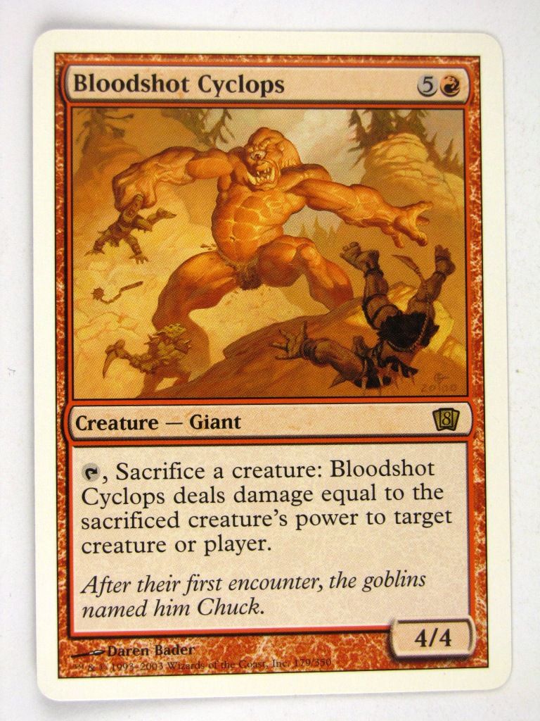 Mtg - BLOODSHOT CYCLOPS eighth edition - Played Rare