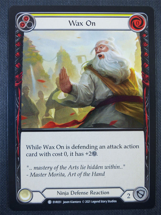 Wax On Yellow - 1st ed Everfest - Flesh & Blood Card #6DP