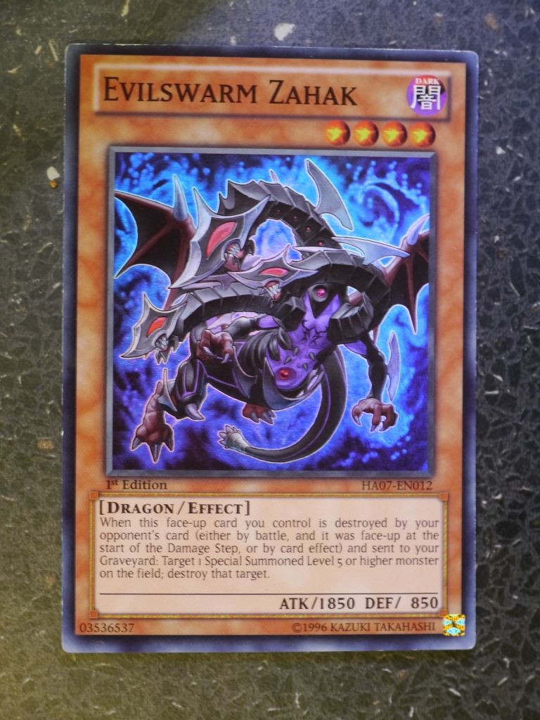 Yugioh Cards: EVILSWARM ZAHAK HA07 SUPER RARE # 3B48