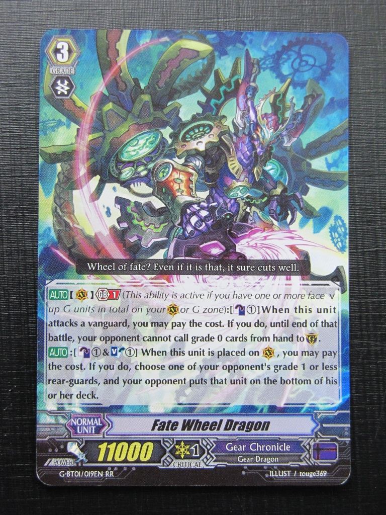 Vanguard Cards: FATE WHEEL DRAGON G-BT01 RR # 19D26