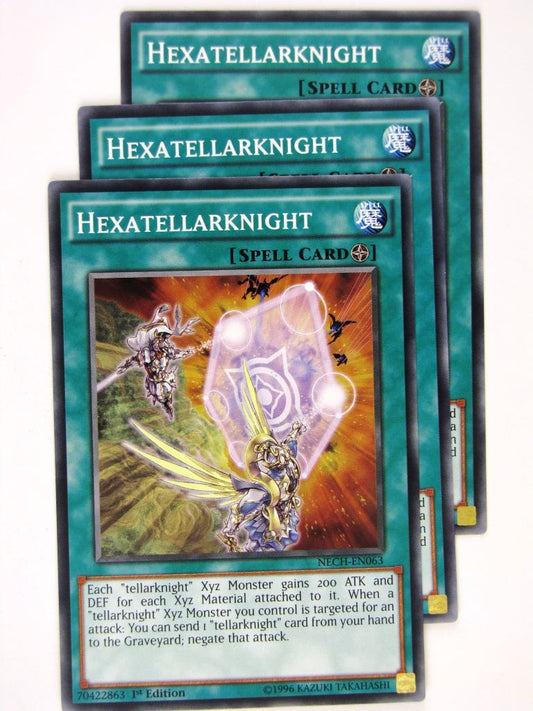 Yugioh Cards: HEXATELLARKNIGHT NECH x3 # 17D72