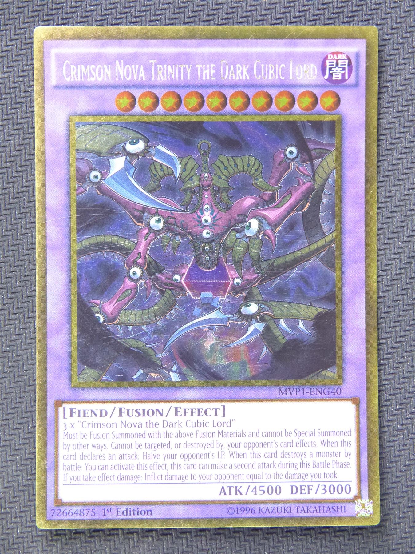 Crimson Nova Trinity Dark Cubic Lord MVP1 Gold - Ultra Rare - Yugioh Card #5JN