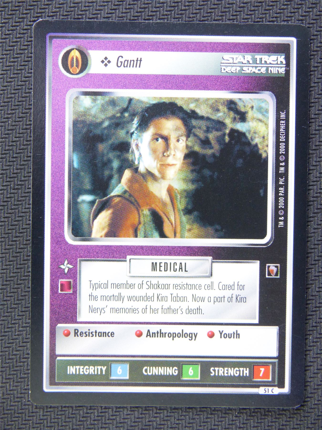 Gantt Black Border - Star Trek CCG Deep Space Nine #525