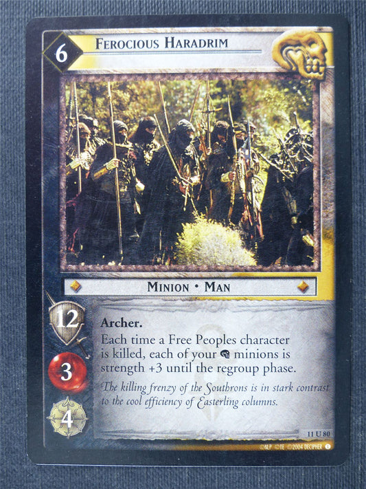 Ferocious Haradrim 11 U 80 - LotR Cards #2UR