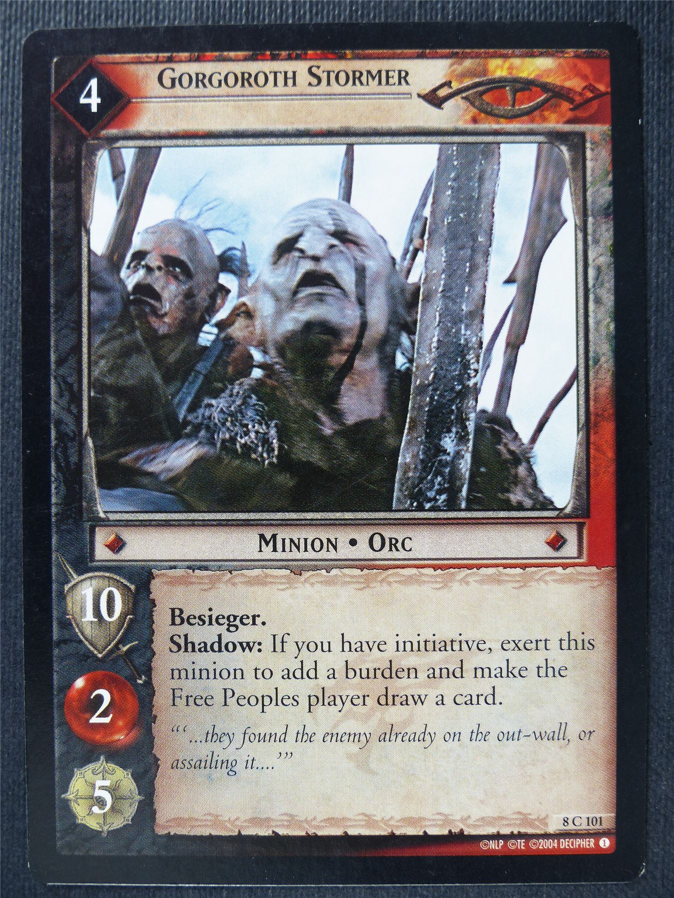 Gorgoroth Stormer 8 C 101 - LotR Card #3JN