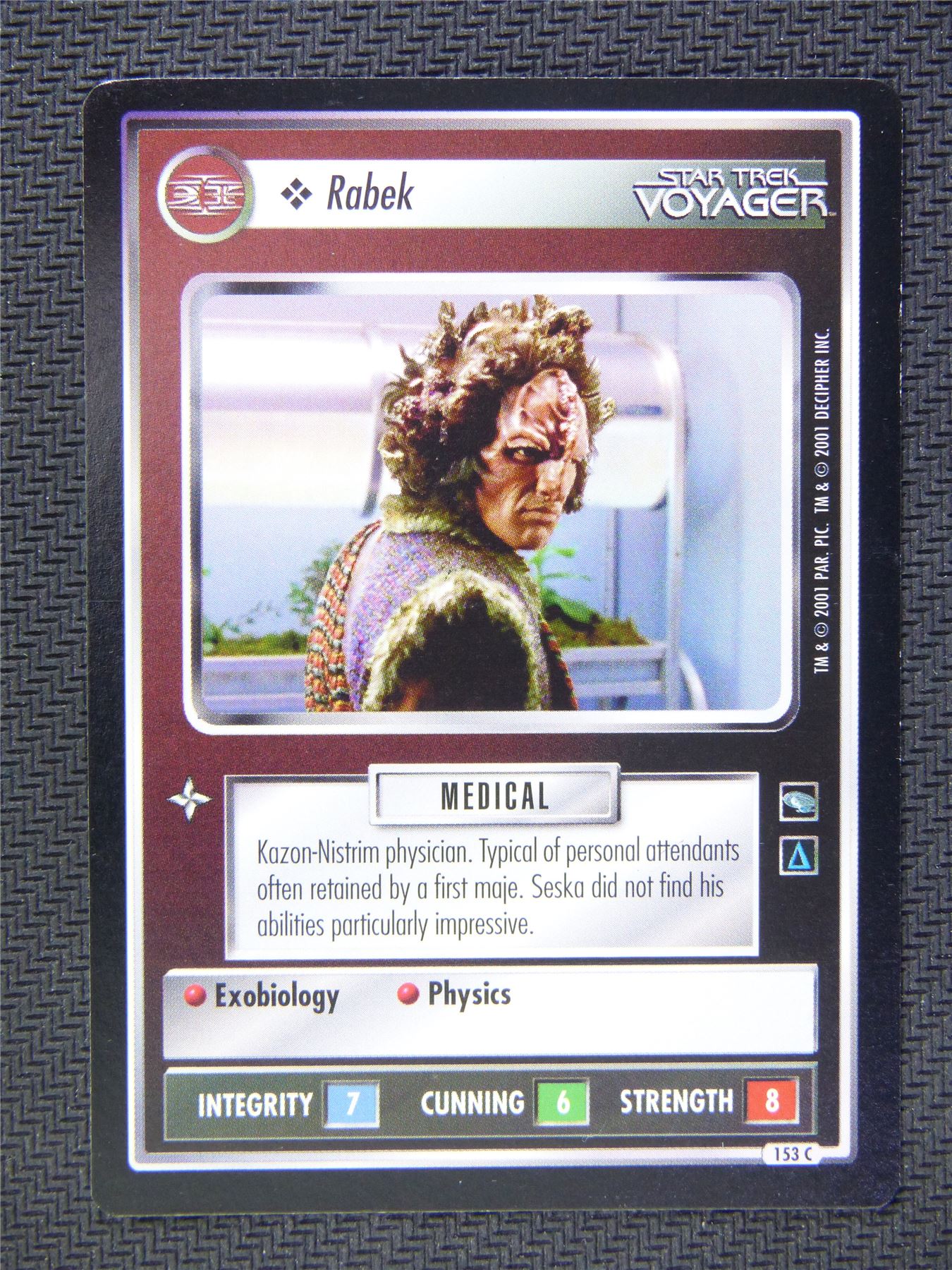 Rabek Black Border - Star Trek CCG Voyager #52F