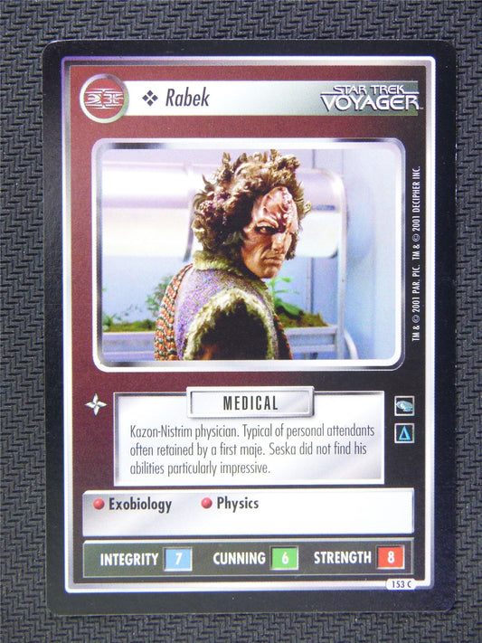 Rabek Black Border - Star Trek CCG Voyager #52F