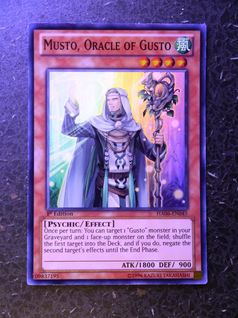 Yugioh Cards: Musto, Oracle Of Gusto HA06 SUPER RARE # 2E23