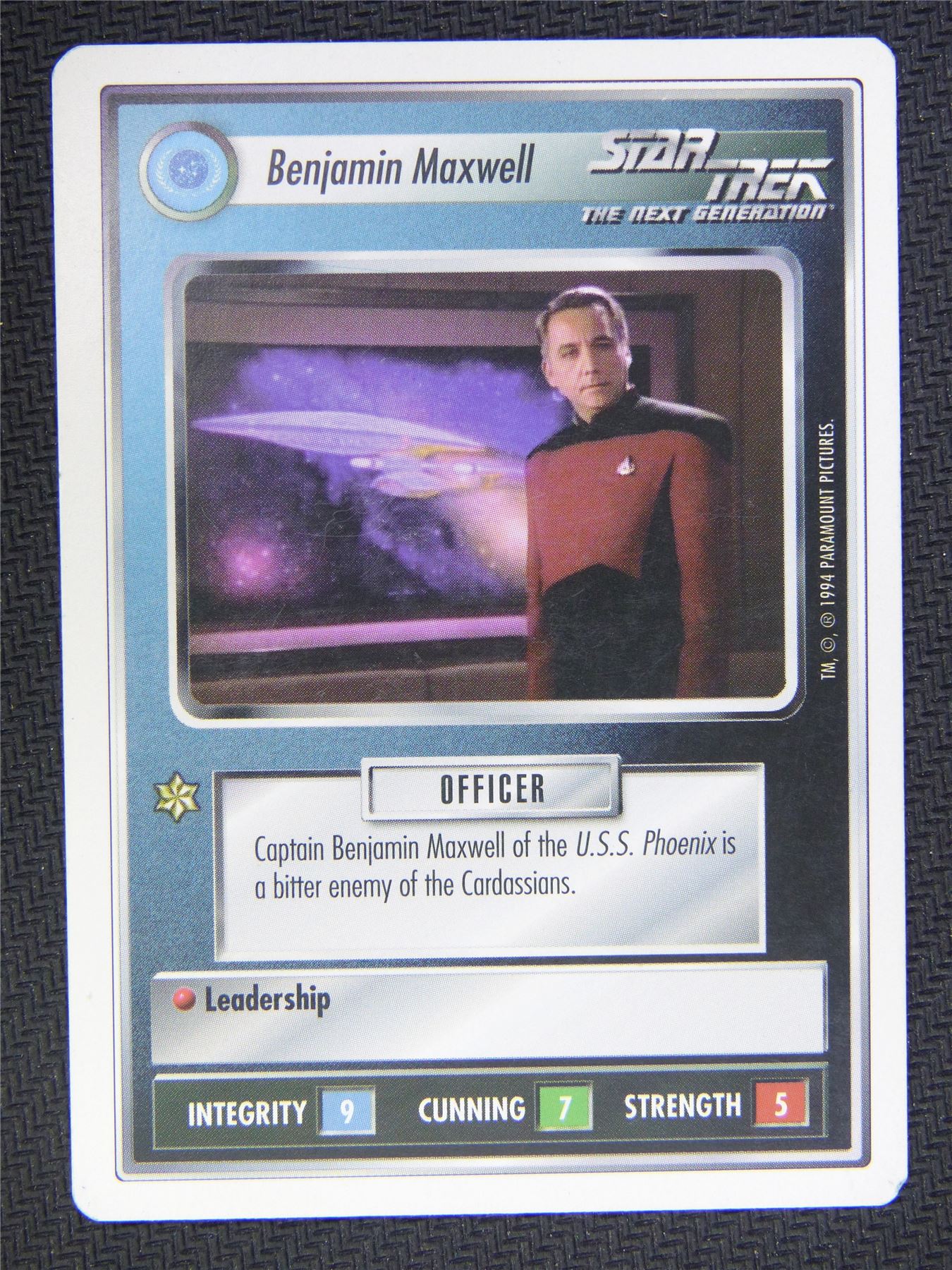 Benjamin Maxwell White Border - Star Trek Next Gen Card #4NR